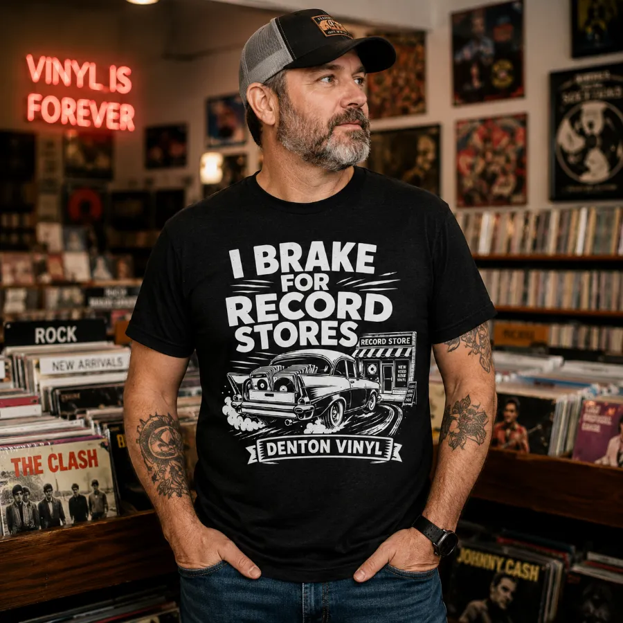 I Brake for Record Stores T-shirt